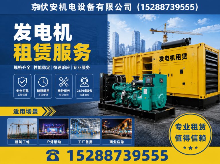 海口应急发电机出租展示图